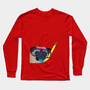 Snorkel Pug Snorkel Pug, Does whatever a snorkel pug does Long Sleeve T-Shirt